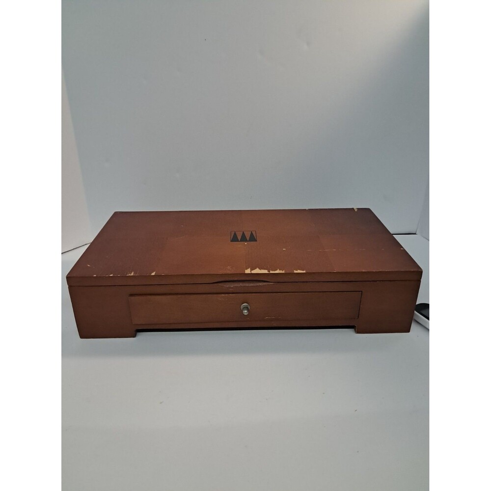 vintage wooden backgammon set